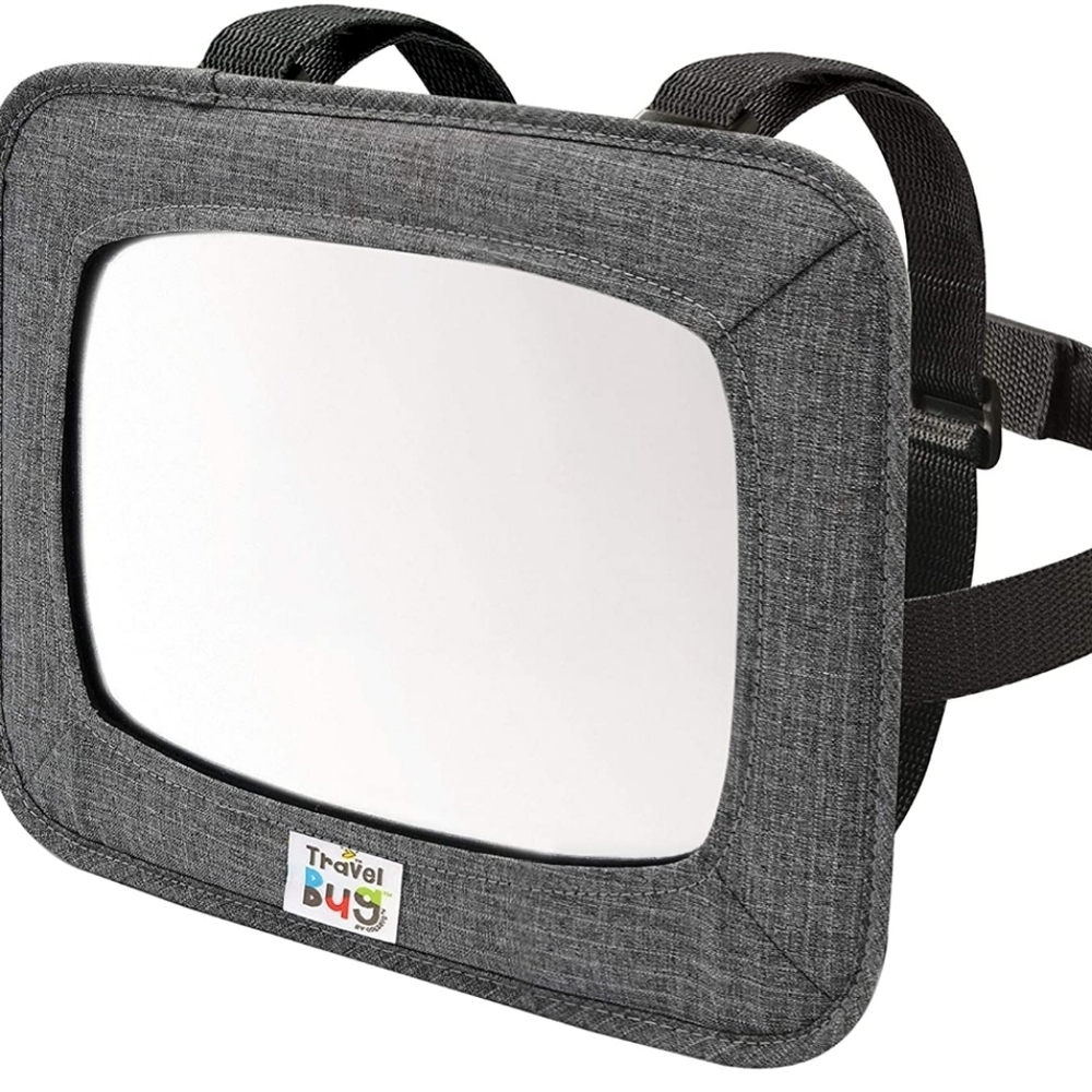 Travel Bug Baby Toddler Car Back Seat Safety Jumbo Mirror Shatter Resistant